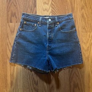 Levis Ribcage shorts.